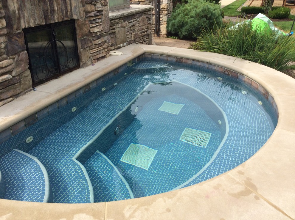 Hot Tub with attached Fireplace