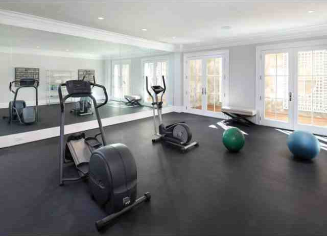 Photo of a transitional home gym in San Luis Obispo.