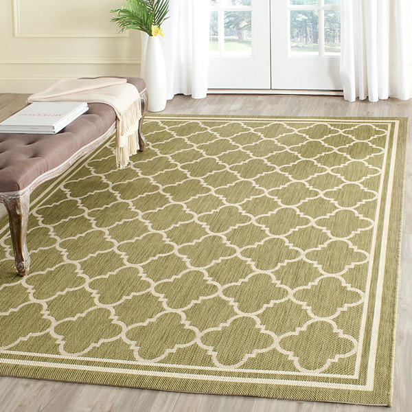 Courtyard Green/Brown Area Rug CY6918244 Mediterranean Outdoor Rugs by Houzz