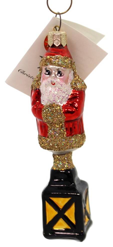 超美品 Radko Christopher Light Lantern, Santa Ornament Glass, Blown Cheer, of  キャンドルランタン - unileadehs.com