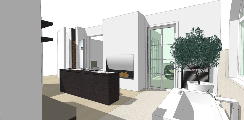 Schlafen, Bad und Ankleide - ein Konzept - Bad