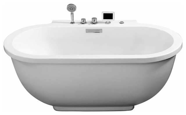 Reviews For Ariel Platinum 71 In Acrylic Left Drain Rectangular Alcove Whirlpool Bathtub In White Pw1547032lw1 The Home Depot