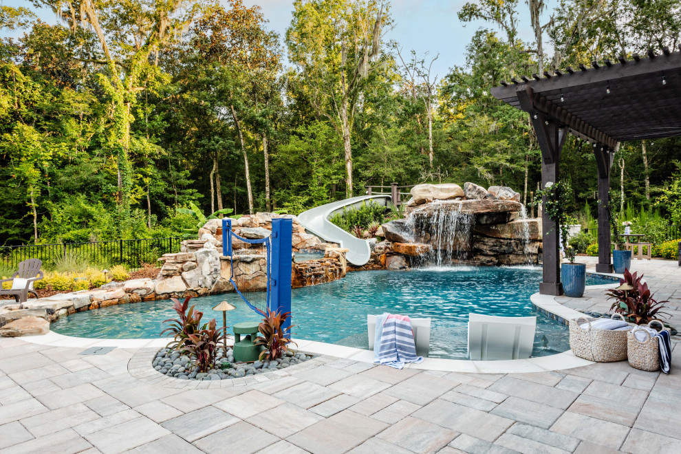 Mountain style pool photo in Jacksonville