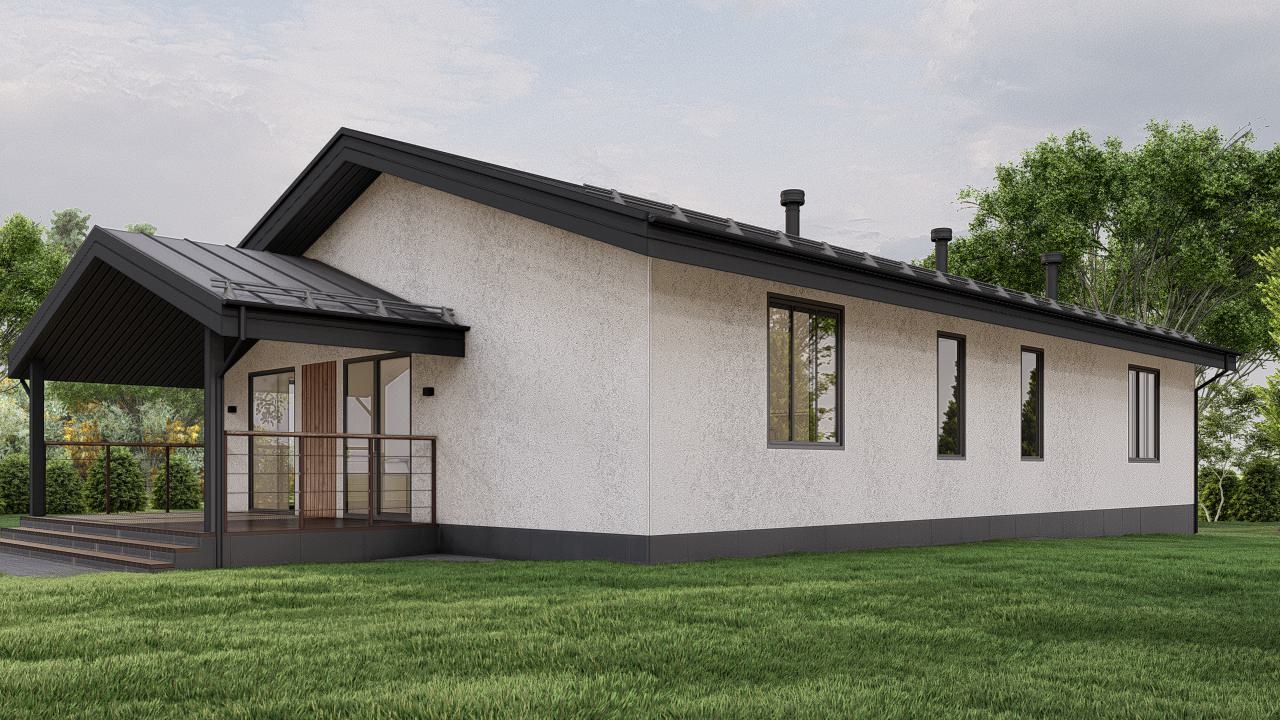 Двухэтажный дом на узком участке