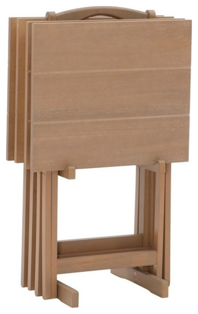 Tv Dinner Table Pemberly Row Transitional Solid Wood Five Piece