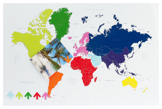 Multi coloured map magnet board - Discontinued