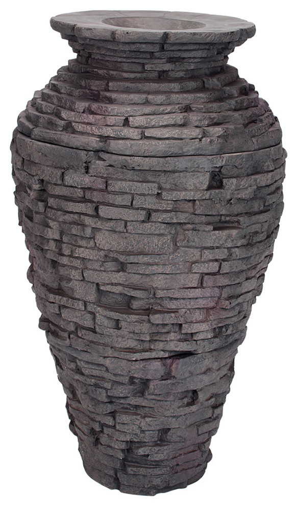Small Stacked Slate Urn Water Feature