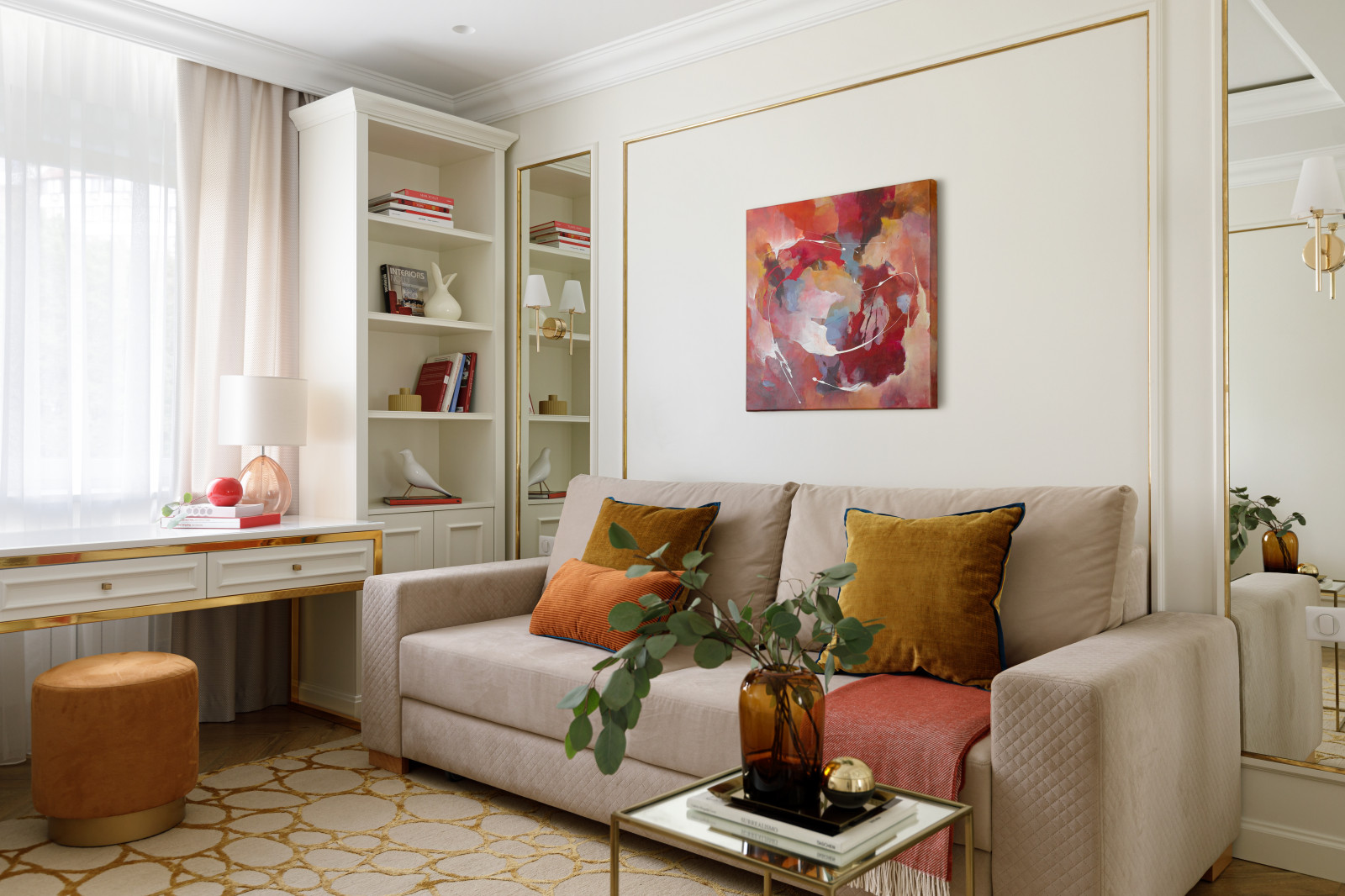 Квартира 125м2 | GOLD ACCENT | Неоклассика и модерн с латунными акцентами