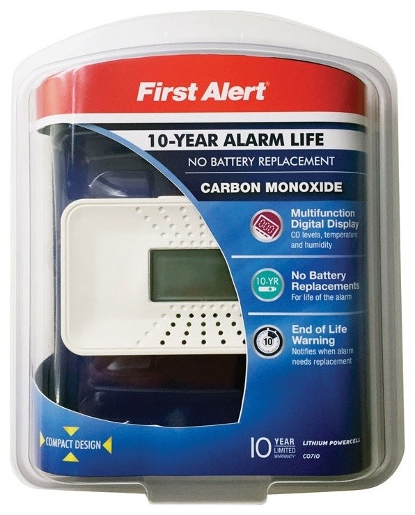 First Alert Carbon Monoxide Alarm With Digital Display, White