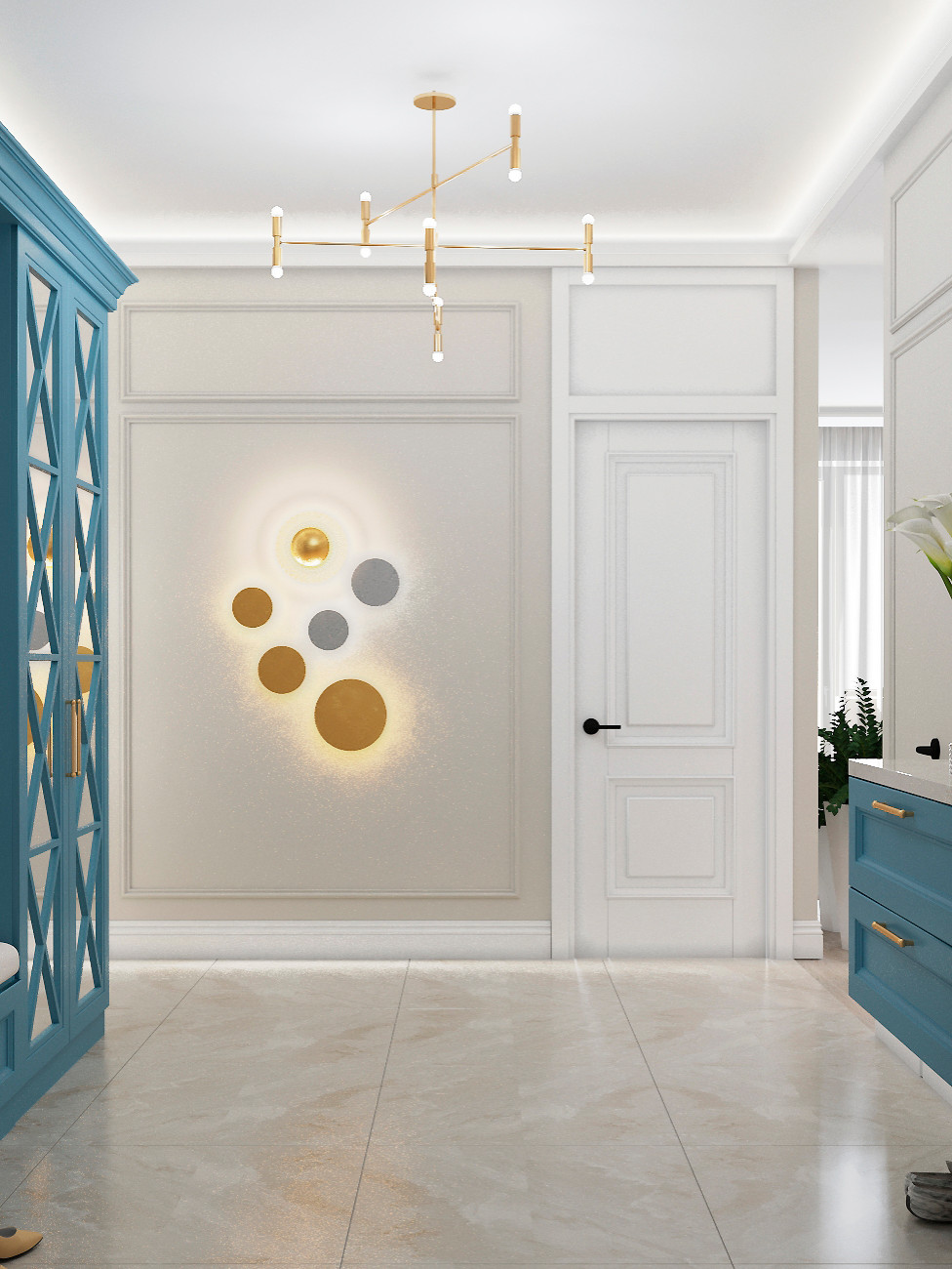 Светлый современный дизайн квартиры для молодой семьи