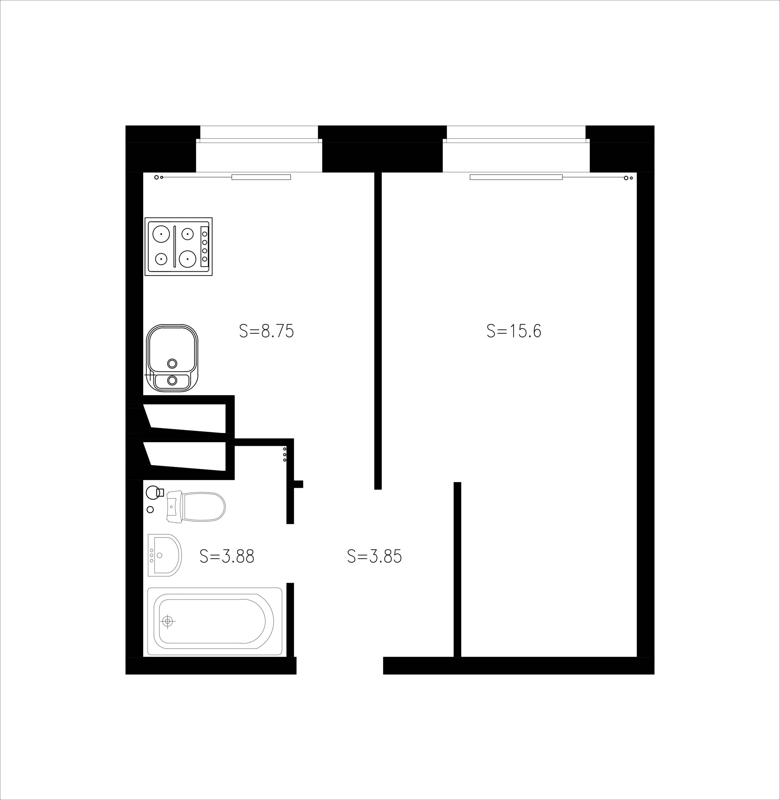 Однокомнатная квартира 33 кв.м: фото дизайна интерьера, варианты планировки
