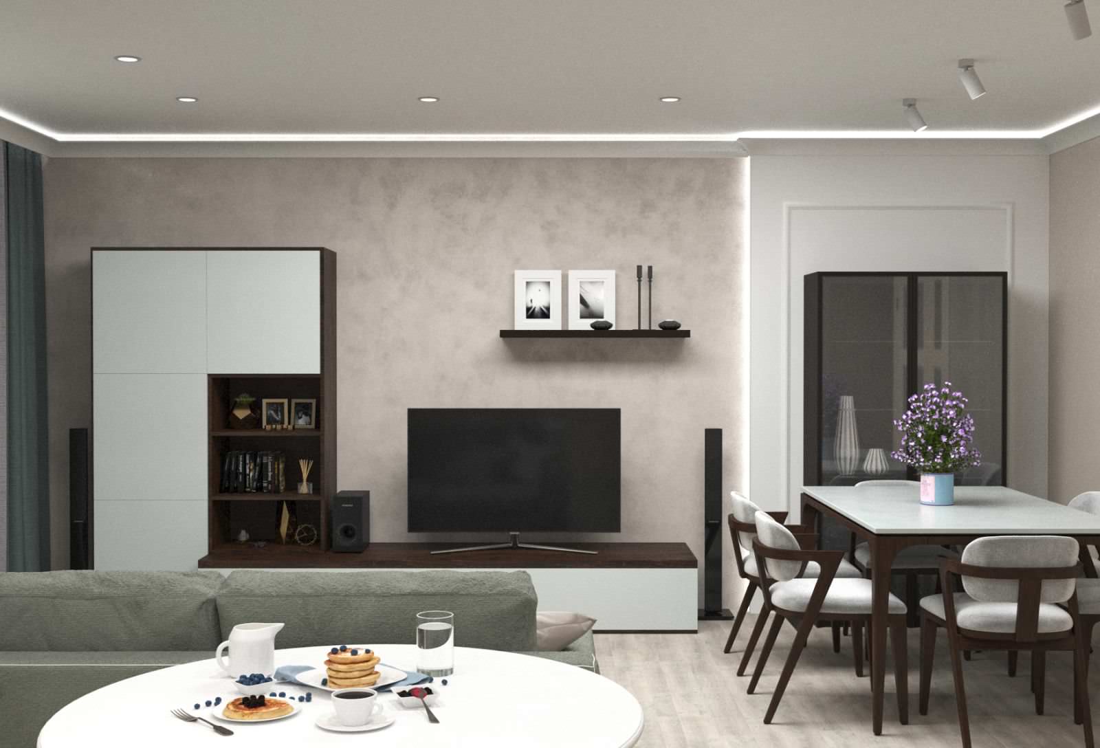 Квартира для любителей лаванды и мяты.