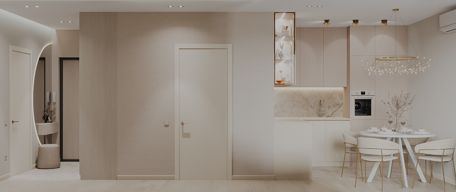 Интерьер 4-ёх комнатной квартиры_ "VANILLA LATTE"