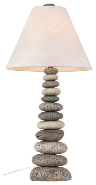 Coastal Cottage Lamp - Beach Style - Table Lamps - by Funky Rock Designs |  Houzz