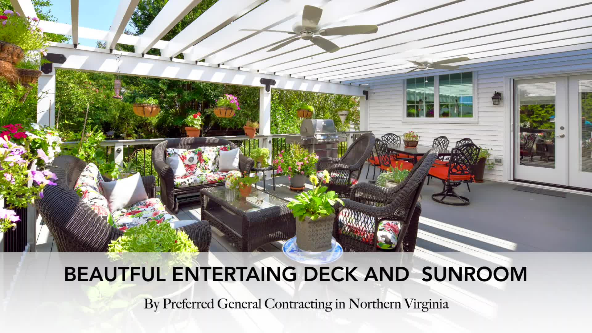 Huge Entertaining Deck and Sunroom