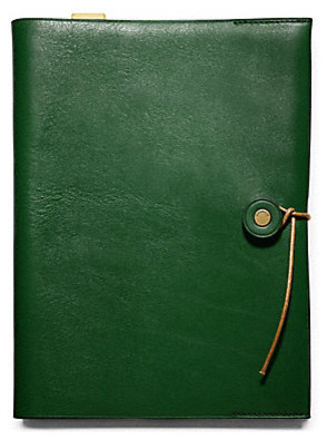 Bleecker Leather A5 Notebook, Emerald