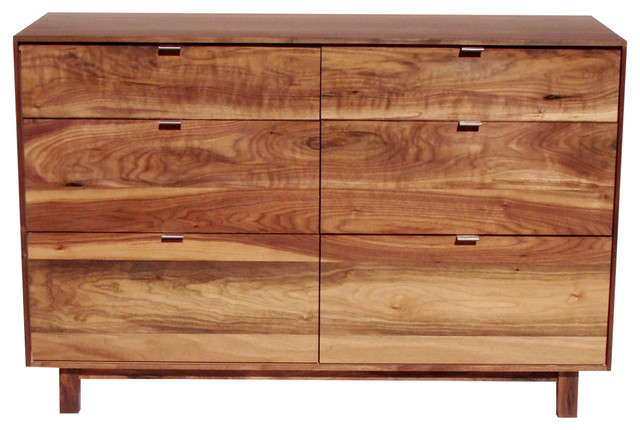 Nightstand, tall dresser, and long dresser. midcentury modern walnut dresser