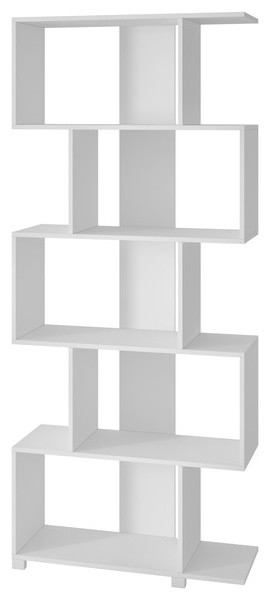 Manhattan Comfort Charming Petrolina Z, Shelf With 5 Shelves, White
