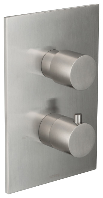 Isenberg 100.4101 3/4" Thermostatic Shower Valve With Volume Control and Trim, Brushed Nickel