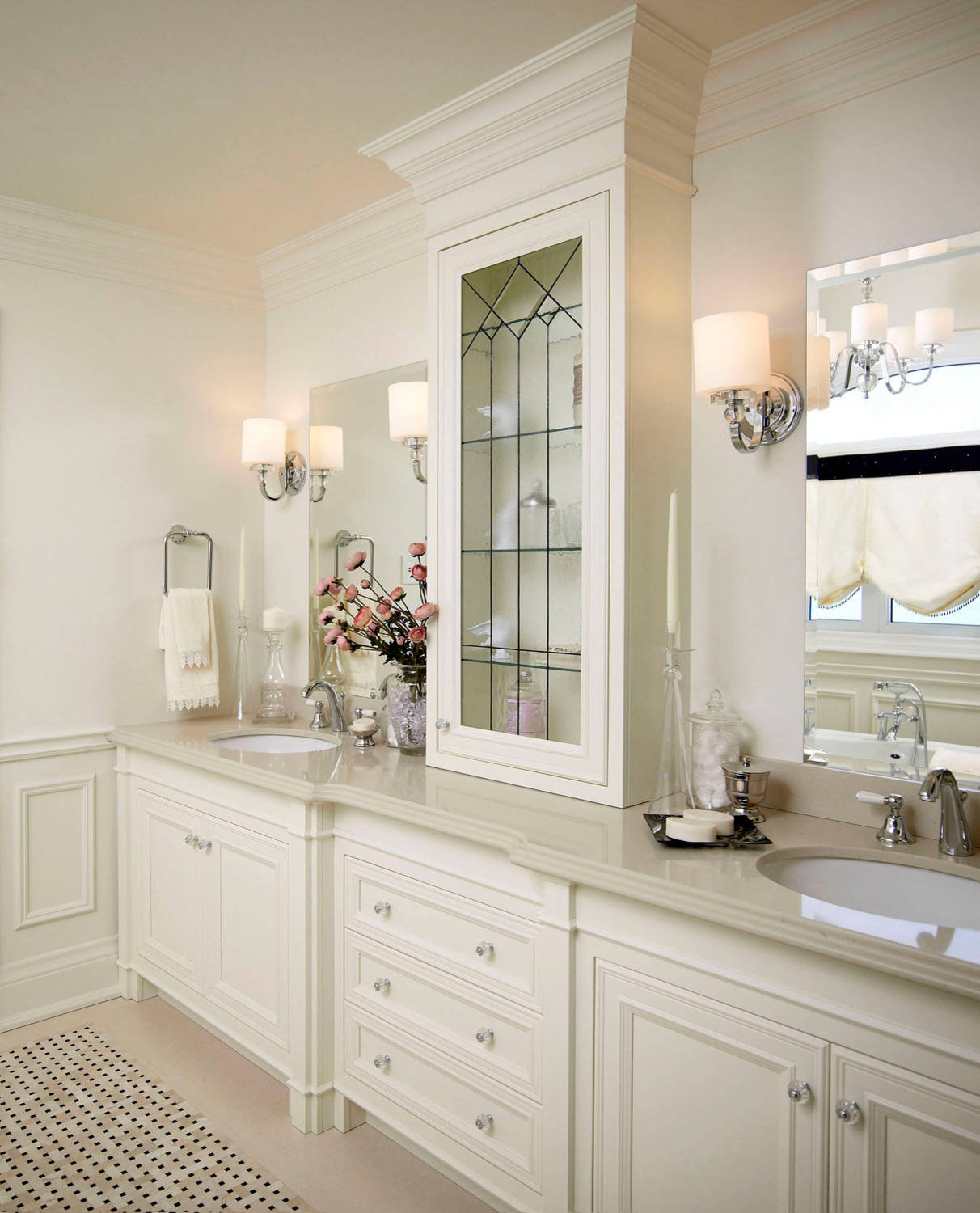 White Cabinets With Black Countertop Bathroom Ideas Photos Houzz