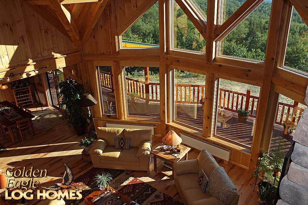 Inspiration for a large rustic home design remodel