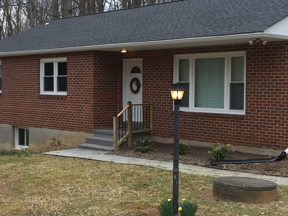 Color deck on brick house?