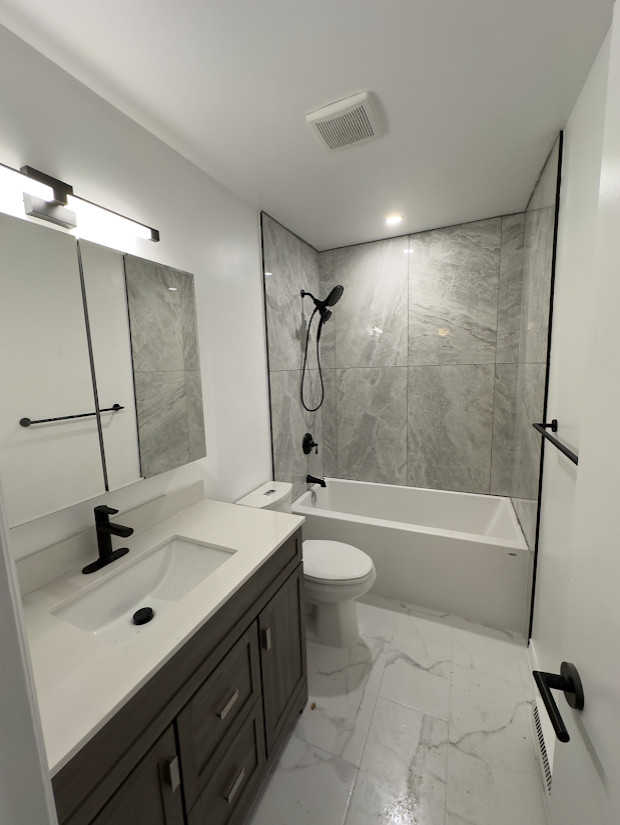 Grey Tile Bathroom