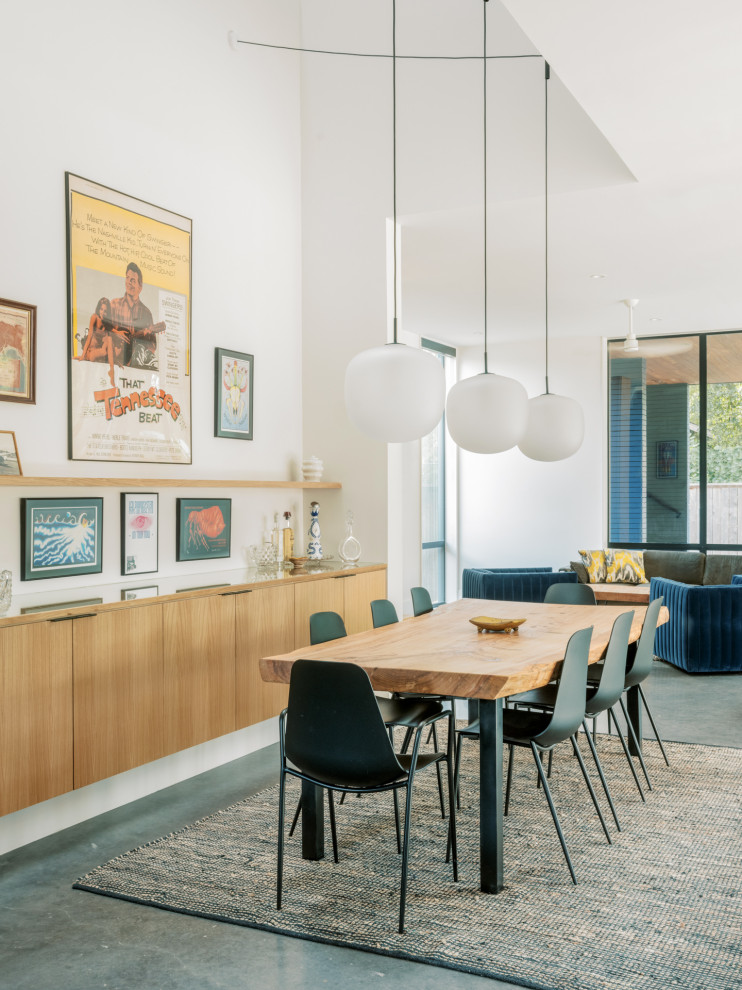 Dining room - modern dining room idea in Houston