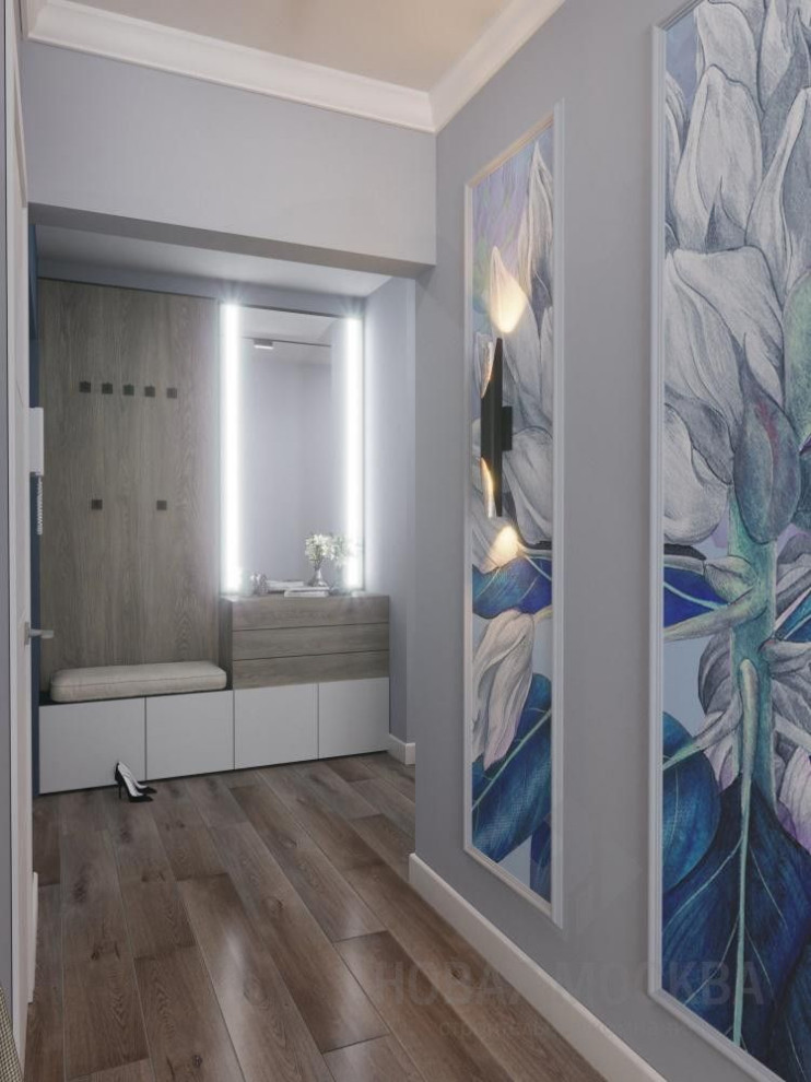 Дизайн-проект трехкомнатной квартиры площадью 87 кв.м в ЖК «Лучи»