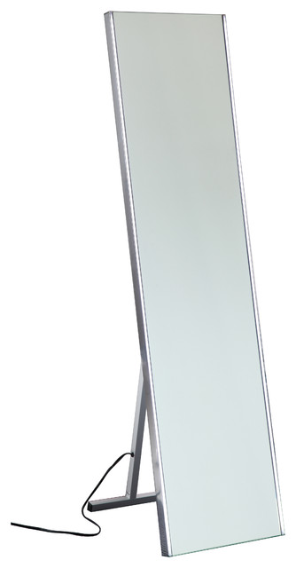 Vanity Art LED Lighted Floor Mirror With Sensor Switch