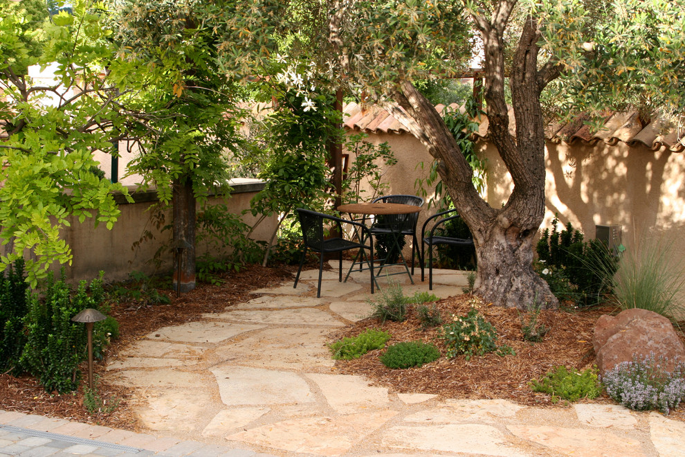 This is an example of a mediterranean courtyard patio in San Francisco.