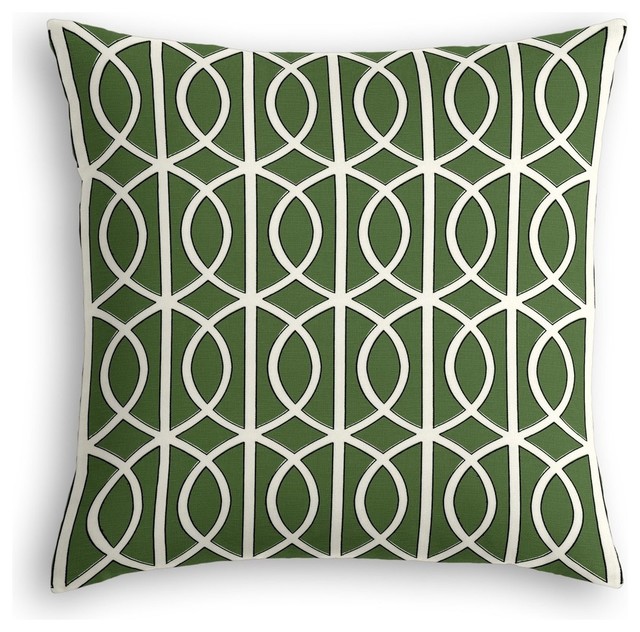 Green Modern Trellis Custom Pillow