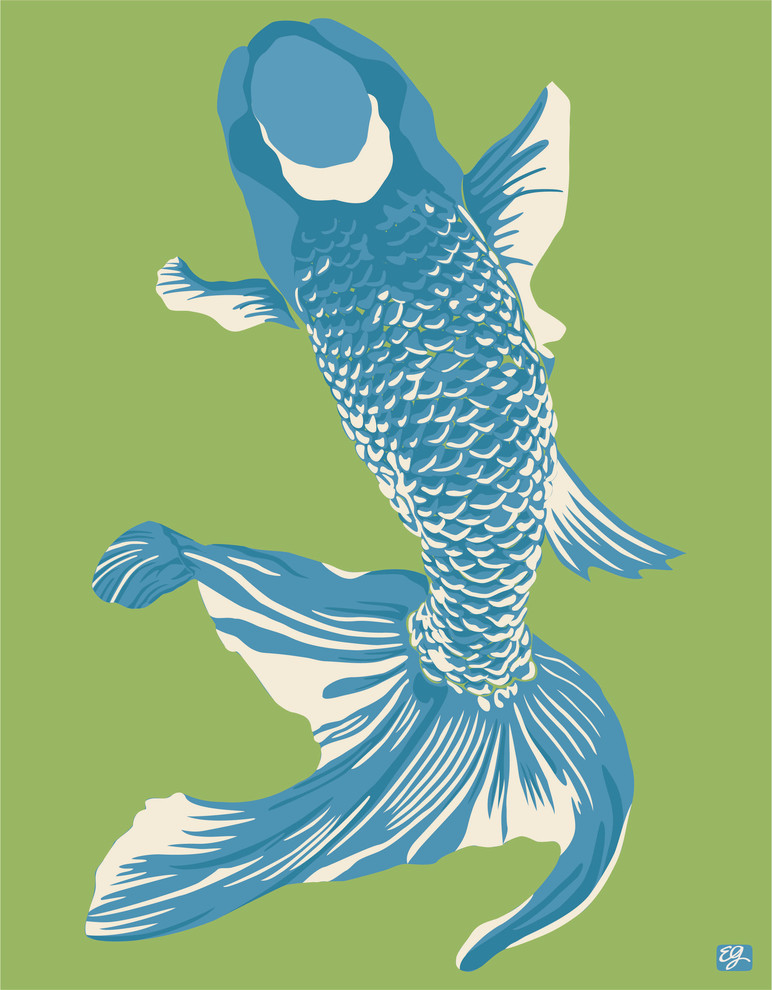 Wholefish Print, Grass, 20" x 30"