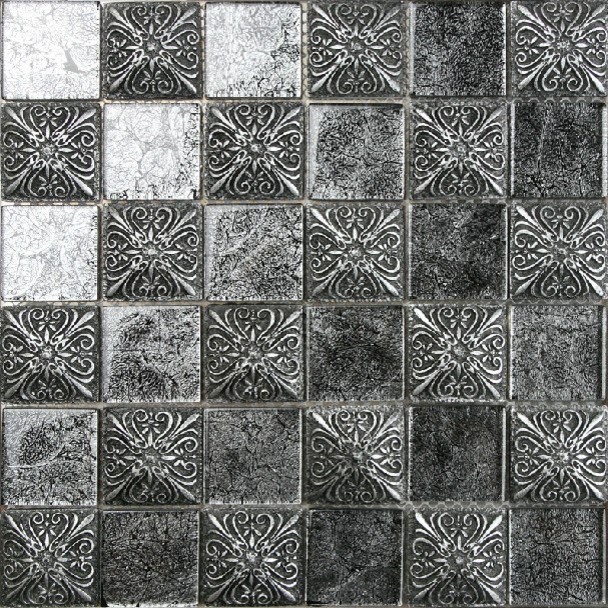Resin mosaic tile, glass stone blend resin mosaic tiles bathroom RNMT009