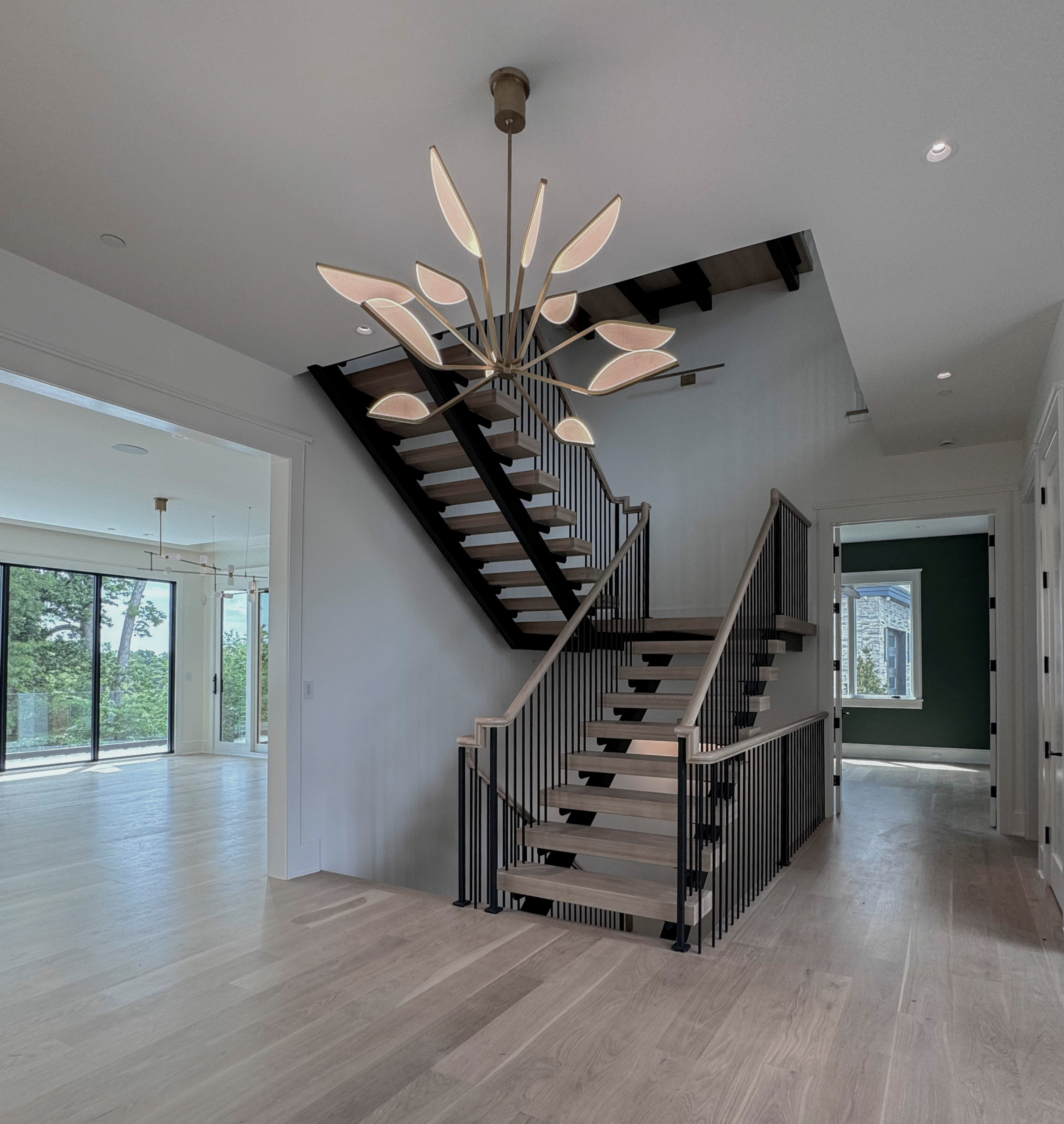122_Modern Steel & Wood Floating Staircase, Arlington VA 22207