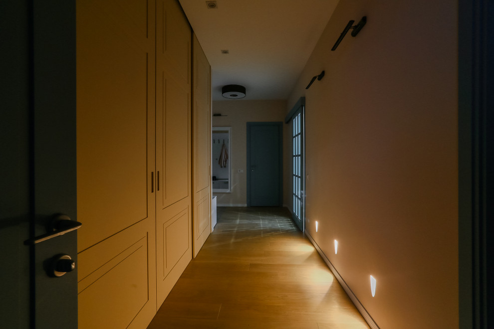 apartment with light blue doors