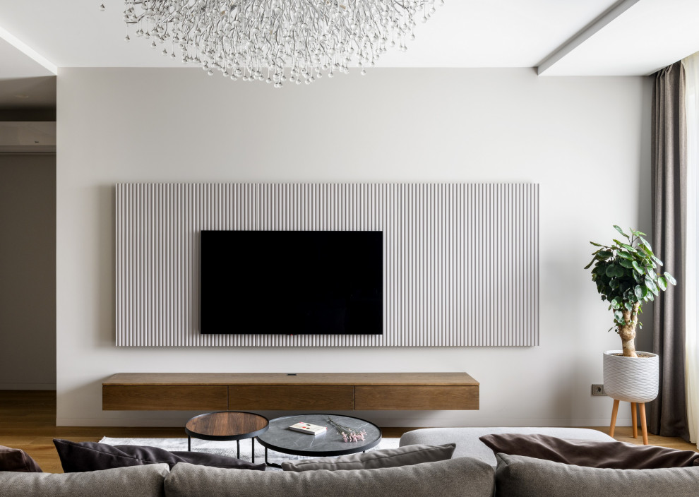 Натуральные материалы в интерьере трехкомнатной квартиры