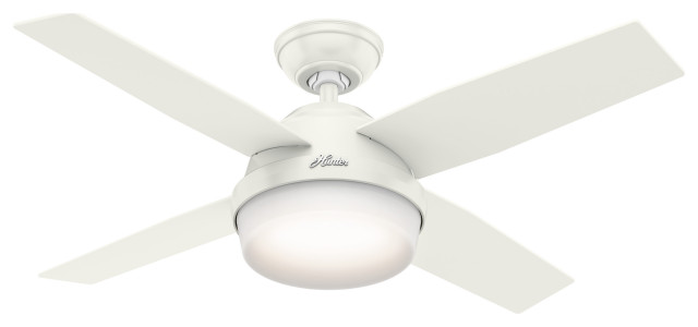 Hunter Fan Company 44 Dempsey With Light Ceiling Remote Transitional Fans By Houzz - Hunter 44 Dempsey Brushed Nickel Ceiling Fan With Light Kit And Remote