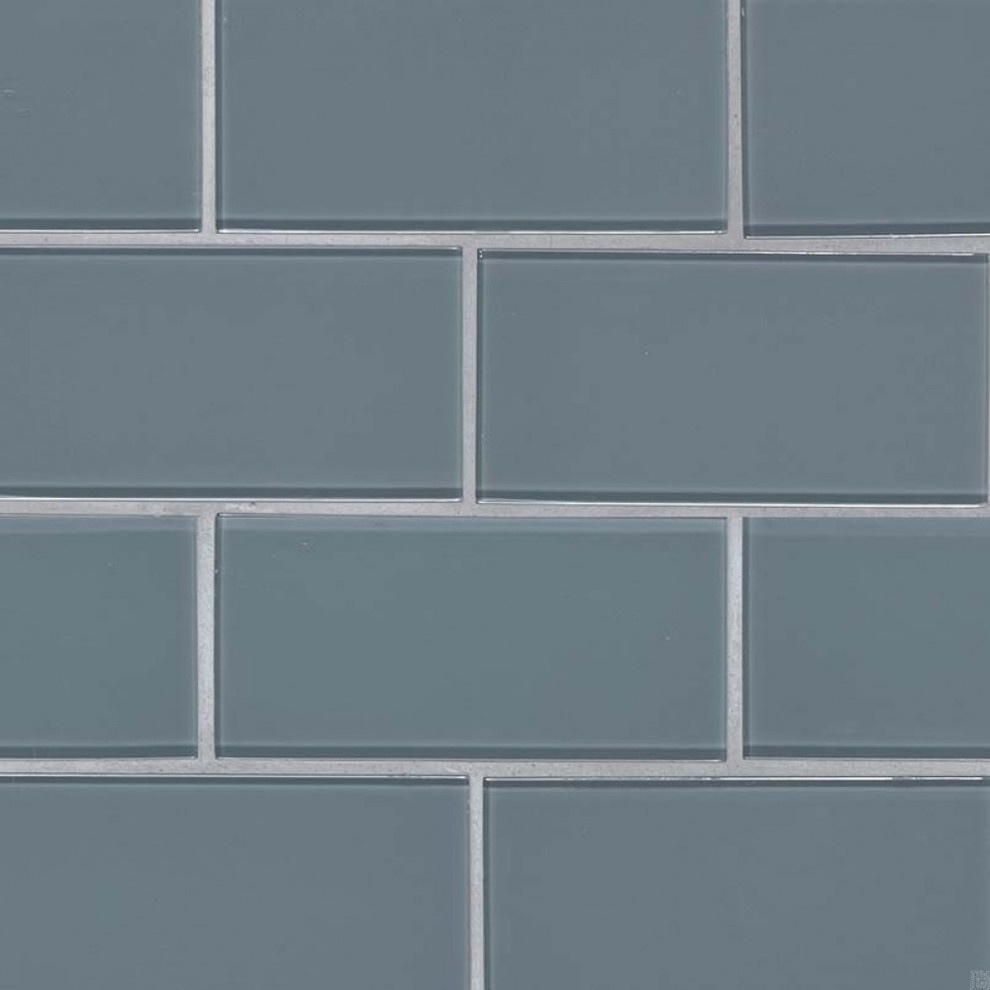 Harbor Gray 3x6 Glass Subway Tile Contemporary Wall And Floor Tile By Tilesbay Houzz