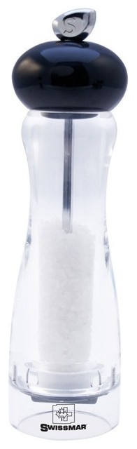 Swissmar Andrea Black Acrylic Salt Mill 20Cm 8 Inch - Contemporary ...