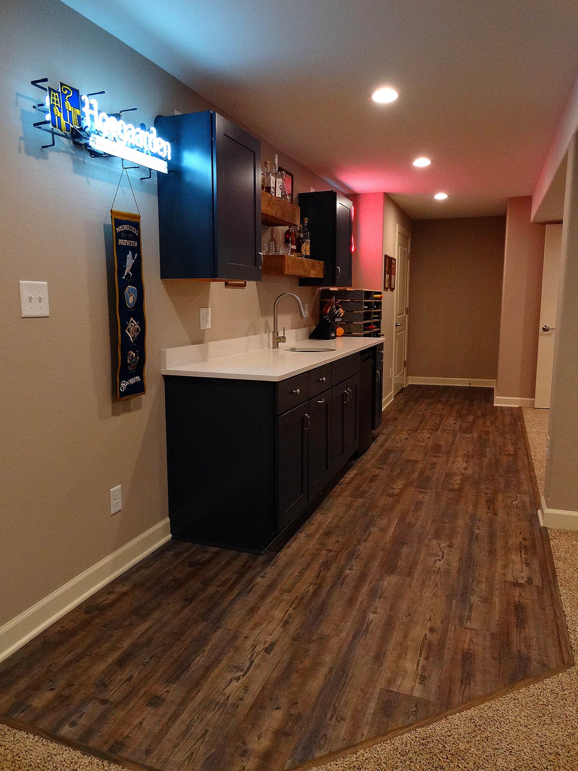 Lower Level Remodel in Lannon, WI