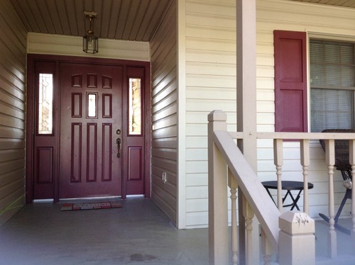 Door And Shutter Color For Tan House