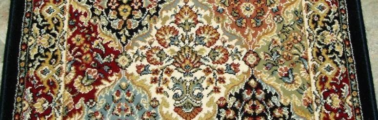 Ancient Garden Rectangle Traditional Rug, Multi/Border Color Ivory, 31"x9" Tread