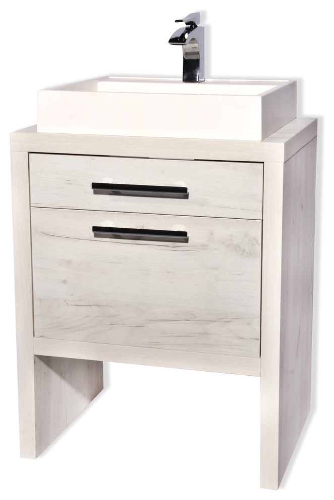 Montreal Oak Bathroom Vanity, 32" Transitional Bathroom Vanities