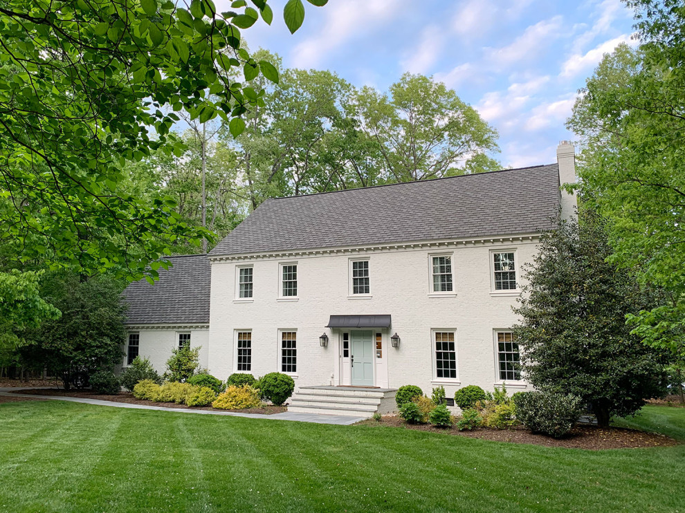 Young House Love White Country Home Exterior Richmond by Classic