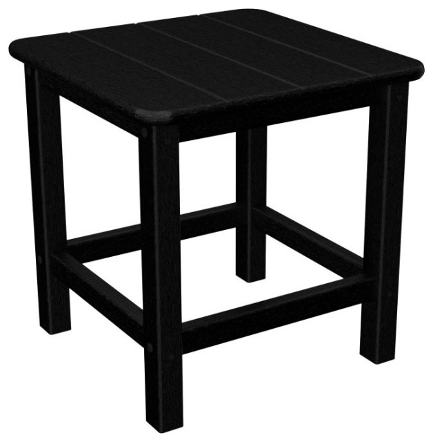 Polywood Seashell 18" Side Table Transitional Outdoor Side Tables