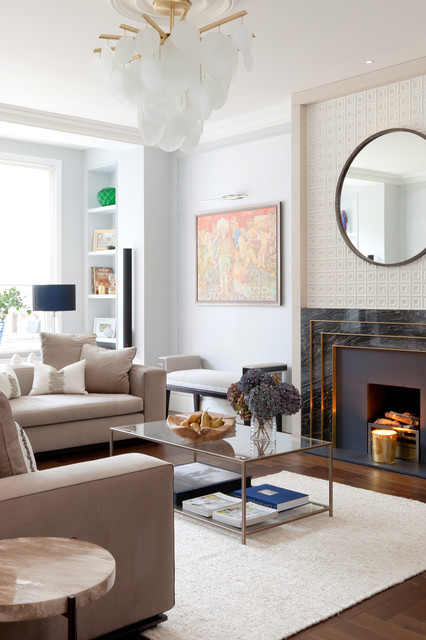 Complete Interior Design of Luxury Hampstead Mansion contemporary-living-room