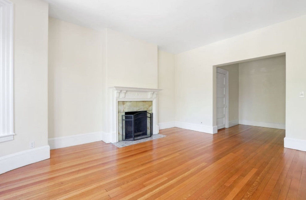 Living Room and Fire place on Comm Ave