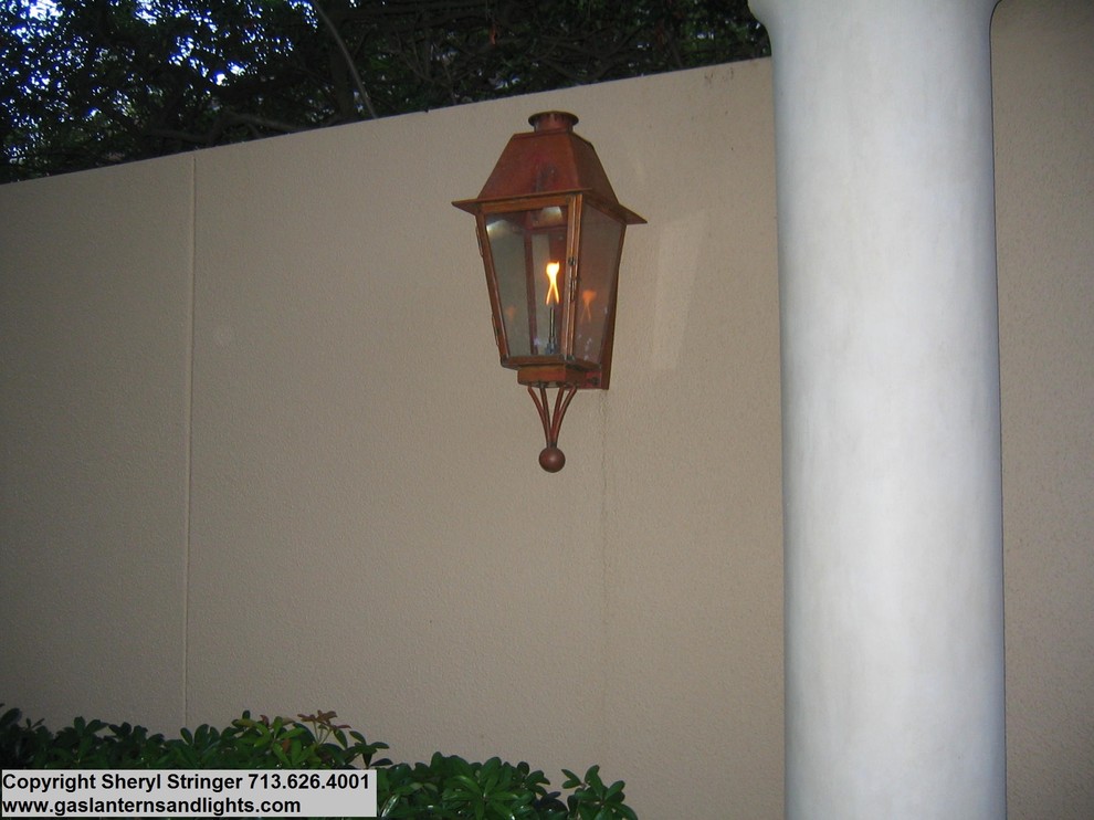 Sheryl's Plantation Style Gas Lantern with Arms and Ball