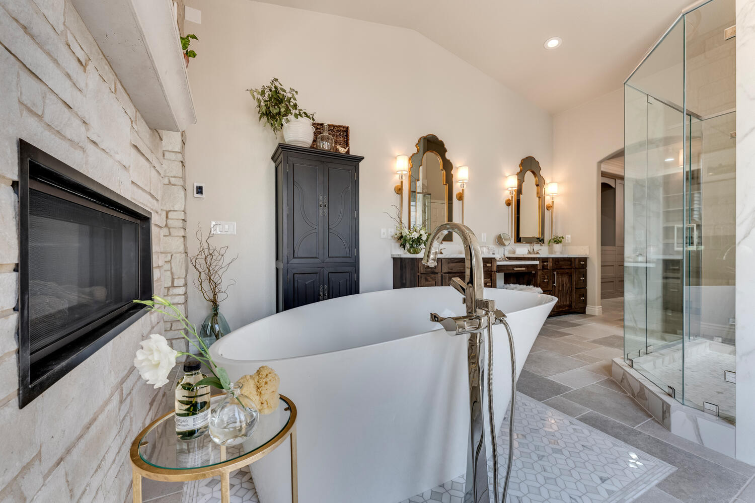 Mediterranean Modern Master Bathroom